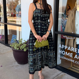 Charlotte Embroidered Tie Waist Dress