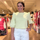 Mia Puff Sleeve Top- Yellow