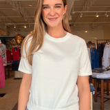 Washable Cotton Silk Tee- Coconut Milk