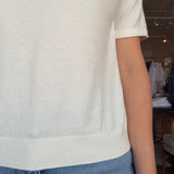 Washable Cotton Silk Tee- Coconut Milk