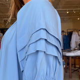 Tashia Puff Sleeve Blouse- Sky Blue