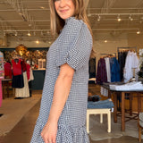 Pebbles Gingham Drop Waist Dress