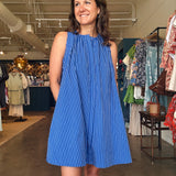 Angela Short Dress- Bleu Electrique