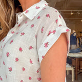 Ditsy Floral Collared Top