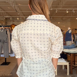 Lisbon Whipstitch Blouse- Sand