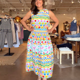 Elena Geometric Print Skirt