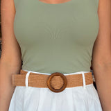 Lynette Belted Shorts- White