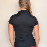 Drift Ribbed Snap Top