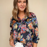 Helene Floral Button Down Top
