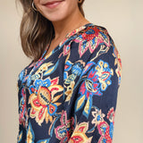 Helene Floral Button Down Top