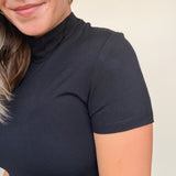 Demi Fitted Mock Neck Top