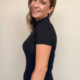 Demi Fitted Mock Neck Top