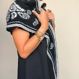 Paisley Knit Triangle Scarf