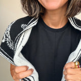 Paisley Knit Triangle Scarf