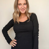 Sarah Ribbed Scoop Neck Top