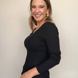 Sarah Ribbed Scoop Neck Top