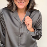 Kensley Satin Button Down Top