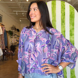 Jenna Floral Button Down Top