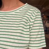 Audrey Stripe Tee- Green