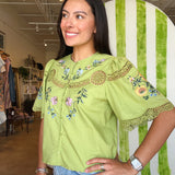 Alma Floral Embroidered Top