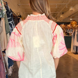 Cecily Smocked Floral Puff Sleeve Top