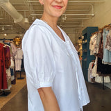 Areli Scalloped Collar Top