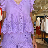 Carter Eyelet Set- Purple