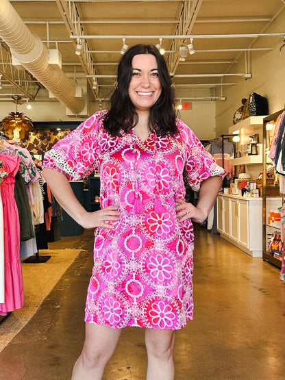Cosmos Trim Sleeve Dress