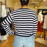 Rumi Lightweight Stripe Sweater -Navy