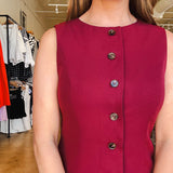 Sally Vest/Short Set- Burgundy