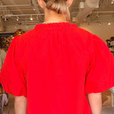 Jaymie Embroidered Puff Sleeve Blouse