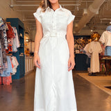 Claire Eyelet Short Sleeve Midi Dress