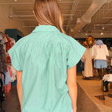 Lucy Stripe Button Down Top