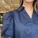 Kelsey Puff Sleeve Top- Ink