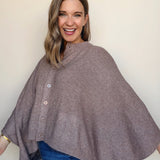 Costanza Button Front Poncho
