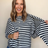 Neela Stripe Scarf Sweater