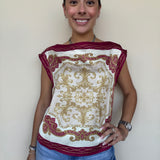 Lina Scarf Printed Top