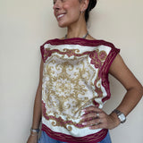 Lina Scarf Printed Top