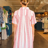 Crimson Weave Button Down Dress