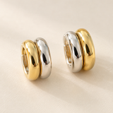 Mal Two Tone Hoop Earrings