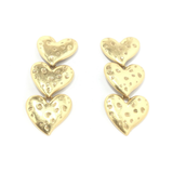 Triple Heart Drop Earring