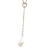 Pearl Drop Lariat Necklace