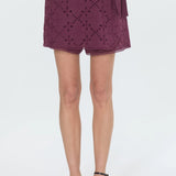 Amani Embroidered Eyelet Skort