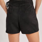 Crossover Wrap Skirt- Black