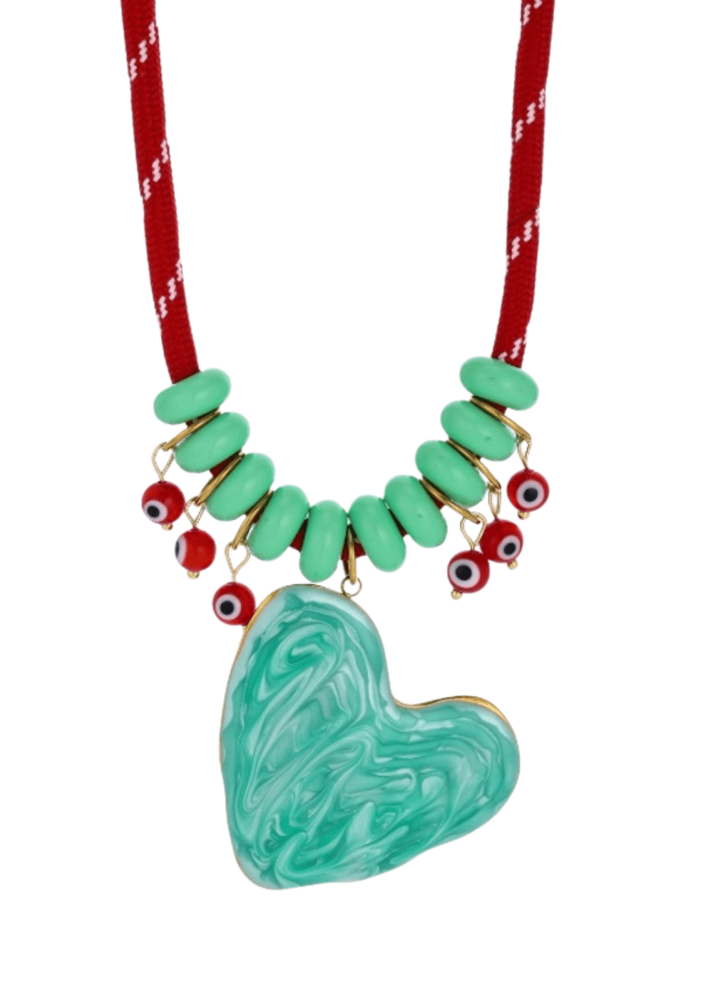 Abstract Heart Beaded Necklace - Elle Maxine