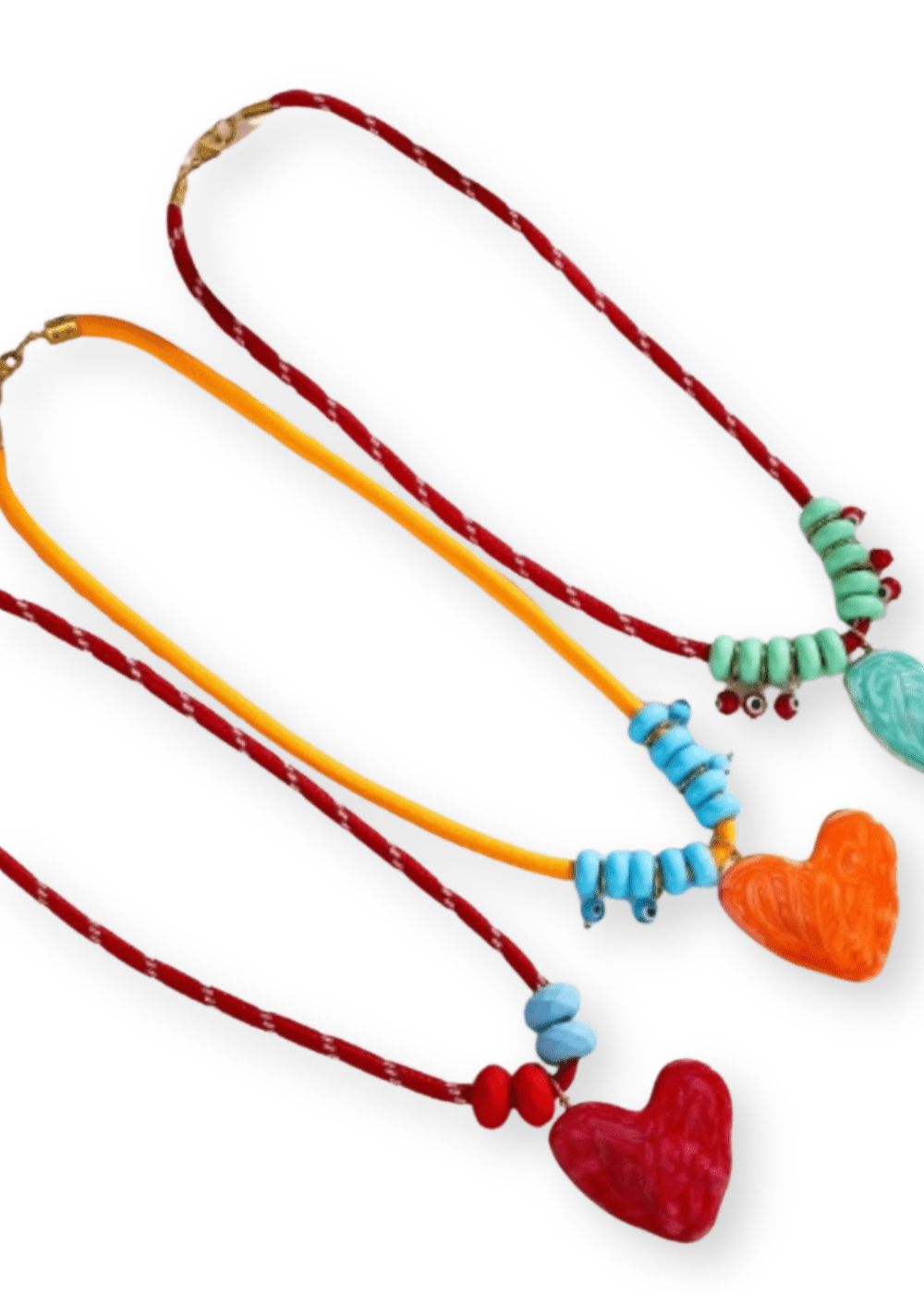 Abstract Heart Beaded Necklace - Elle Maxine