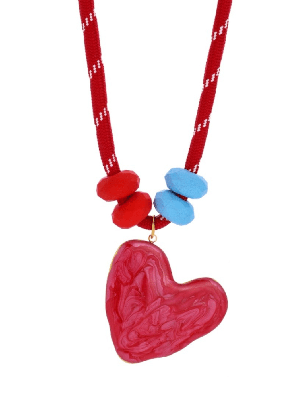 Abstract Heart Beaded Necklace - Elle Maxine