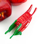 Acrylic Hair Clip - Chili Pepper - Elle Maxine