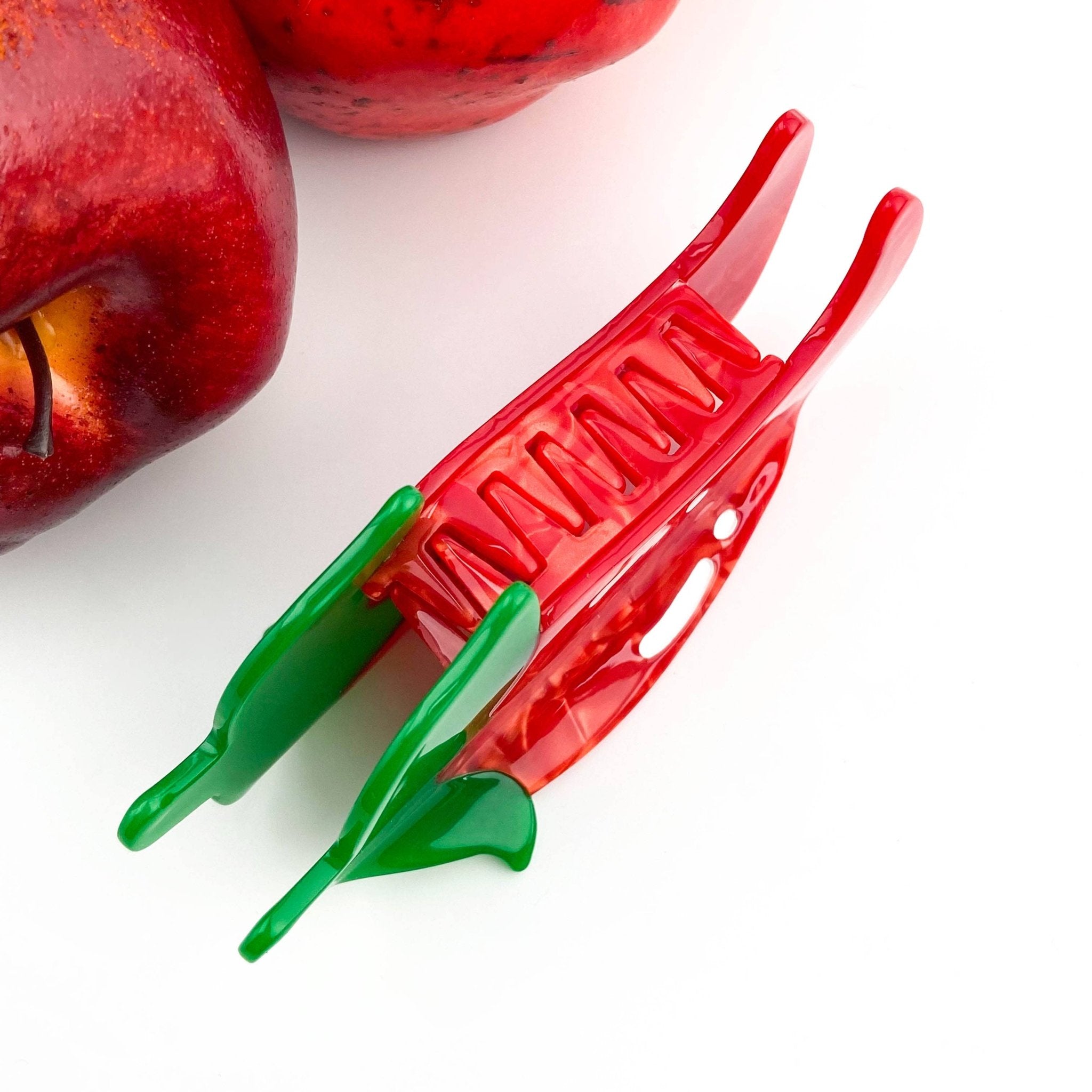 Acrylic Hair Clip - Chili Pepper - Elle Maxine