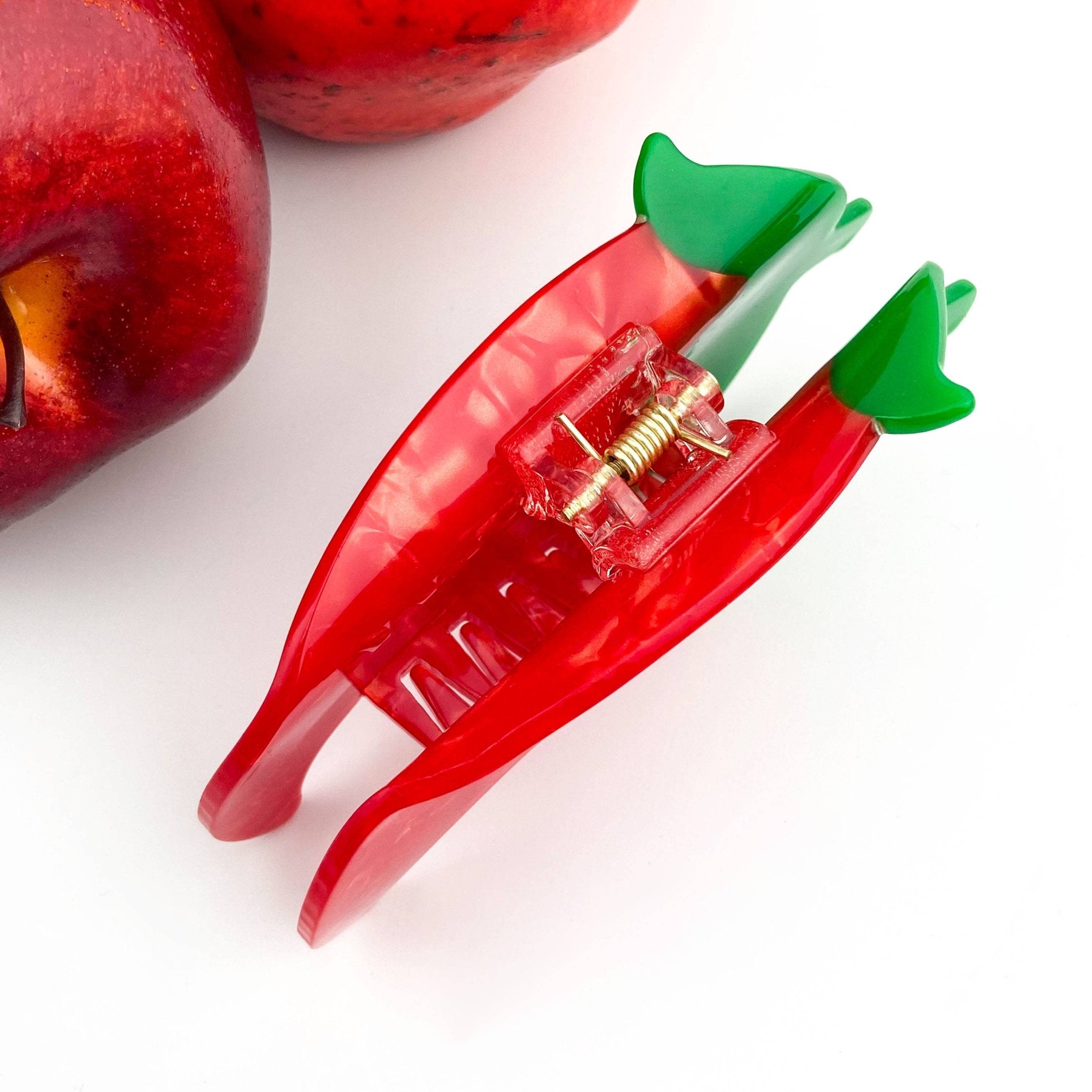 Acrylic Hair Clip - Chili Pepper - Elle Maxine